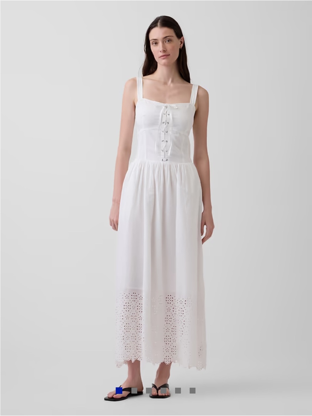 Gap Lace Up Corset Maxi Dress